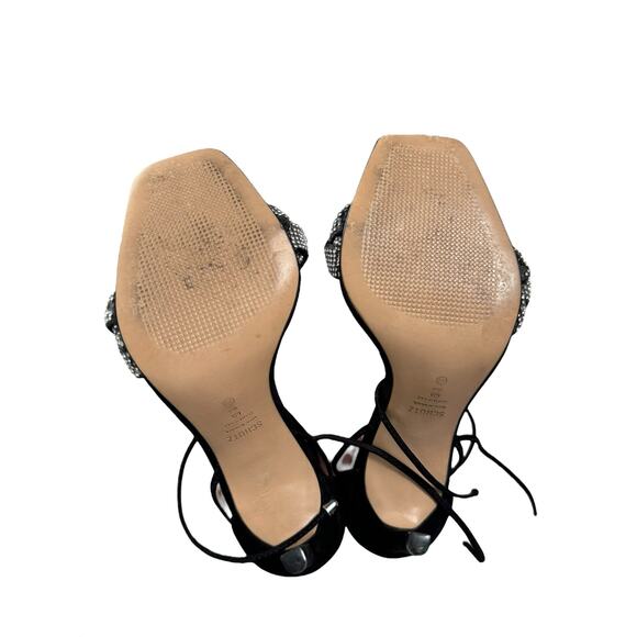 COPY - Schutz Stiletto Heels Braided Rhinestone Open Toe Strappy Glam Elegant S… - Picture 12 of 16